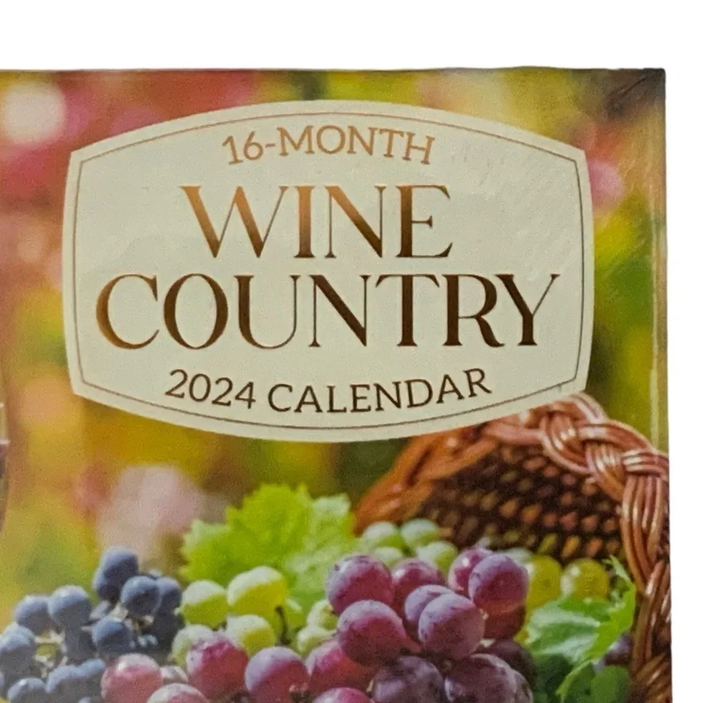 Calendar 2024 Wine Country 16 Month Wall Calendar Organizer Full Size 12 X 22 in